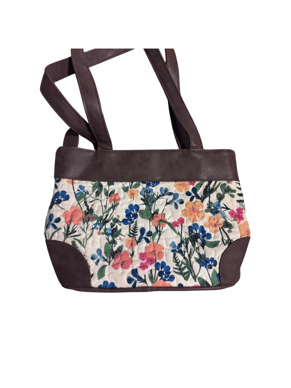 Donna Sharp Quilted Floral Tote Bag Kentucky Original Shoulder Purse Handbag